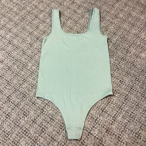 SO Mint Light Green Ribbed Tank Bodysuit * Size XS